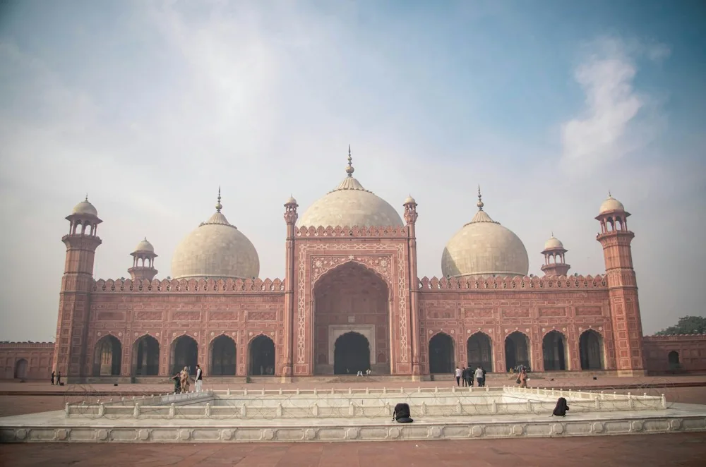 The Badshahi Mosque courtyard in Lahore